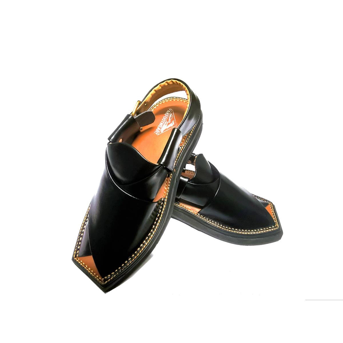 Kaptaan Chappal Shine Black