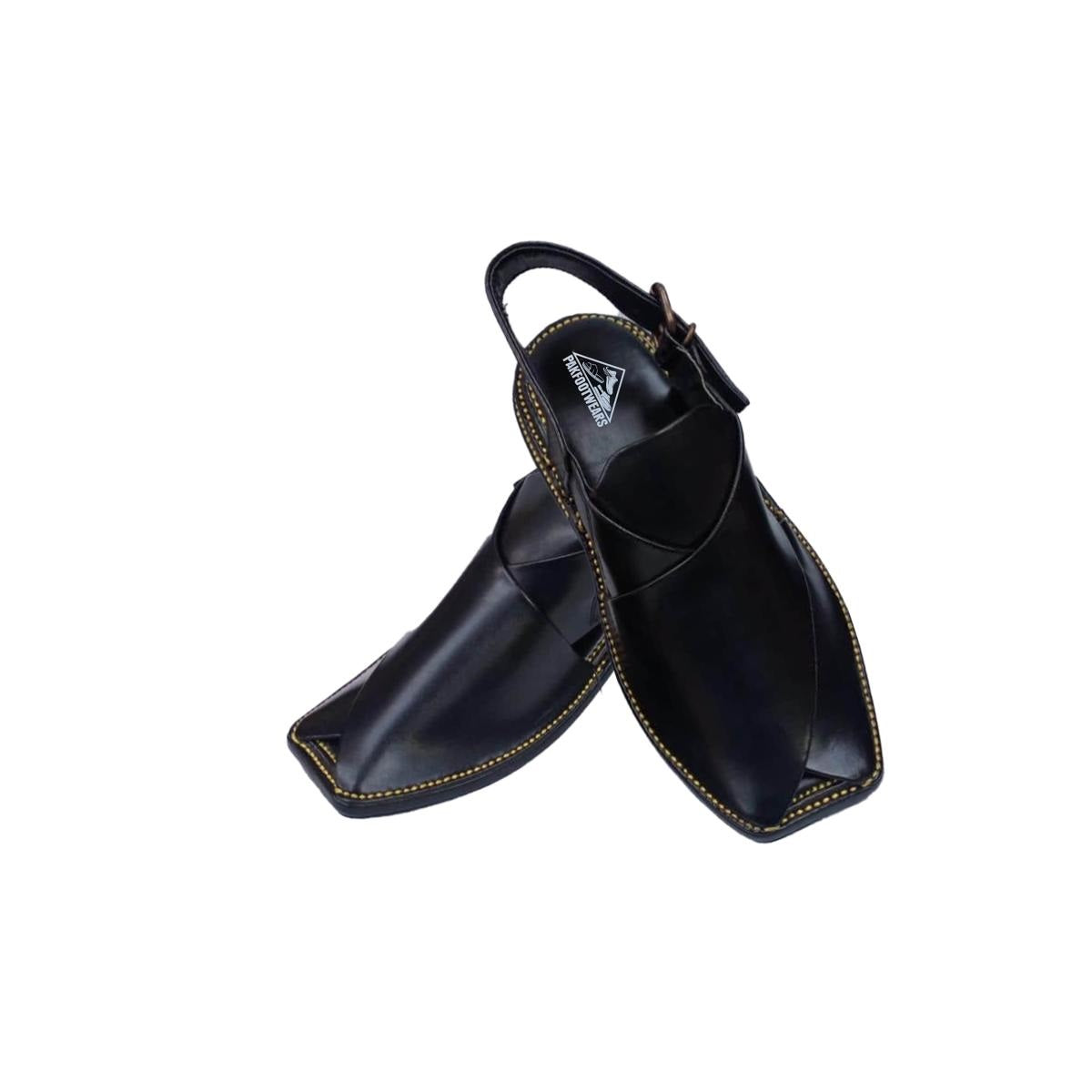 Zardari Chappal For Men 100% Pure Leather in Black Color