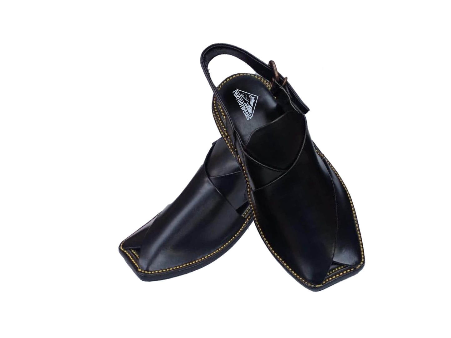 Zardari Chappal For Men 100% Pure Leather in Black Color